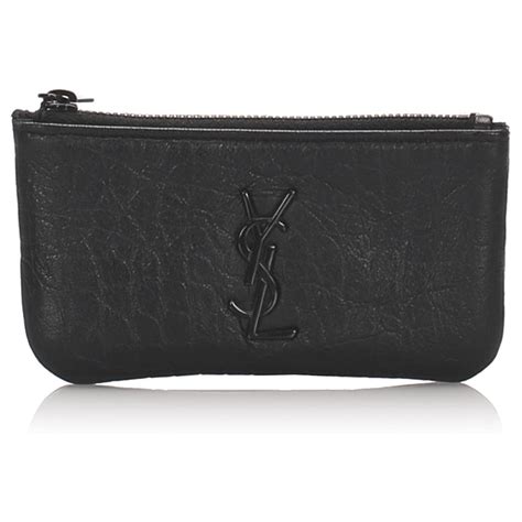 ysl monogram coin purse in smooth leather|ysl coin purse keychain.